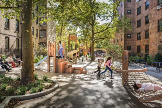 NYCHA PACT Audubon Houses, Bethune Gardens, Marshall Plaza, Location, Manhattan, New York, Architect: Curtis + Ginsberg Architects