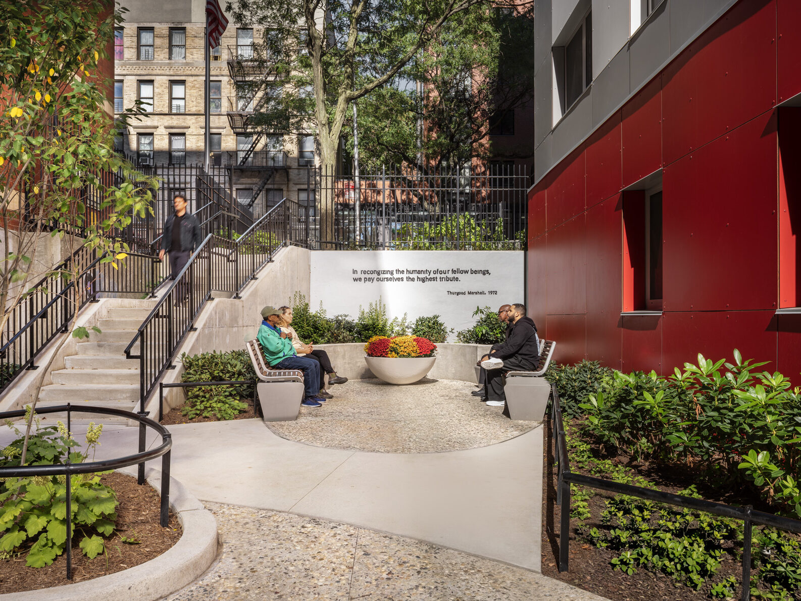 Audubon Houses, Bethune Gardens, Marshall Plaza, Location, Manhattan, New York, Architect: Curtis + Ginsberg Architects NYCHA PACT
